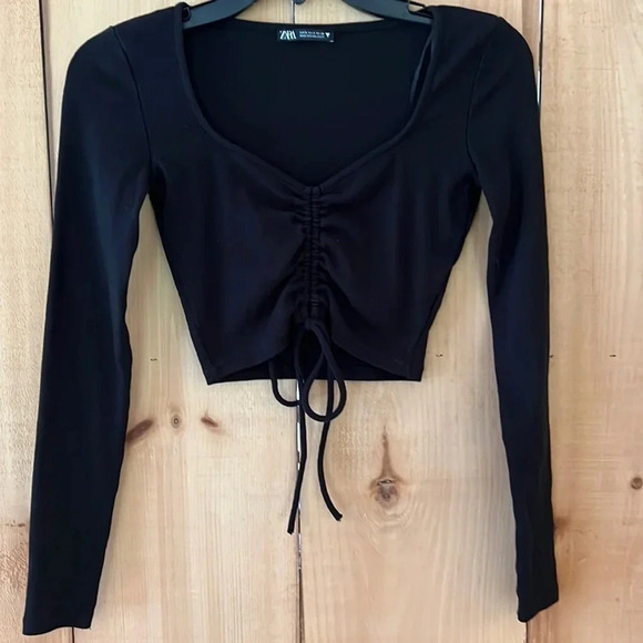 Zara Tops - Zara Long Sleeve Ribbed Crop Top Women’s Size S​